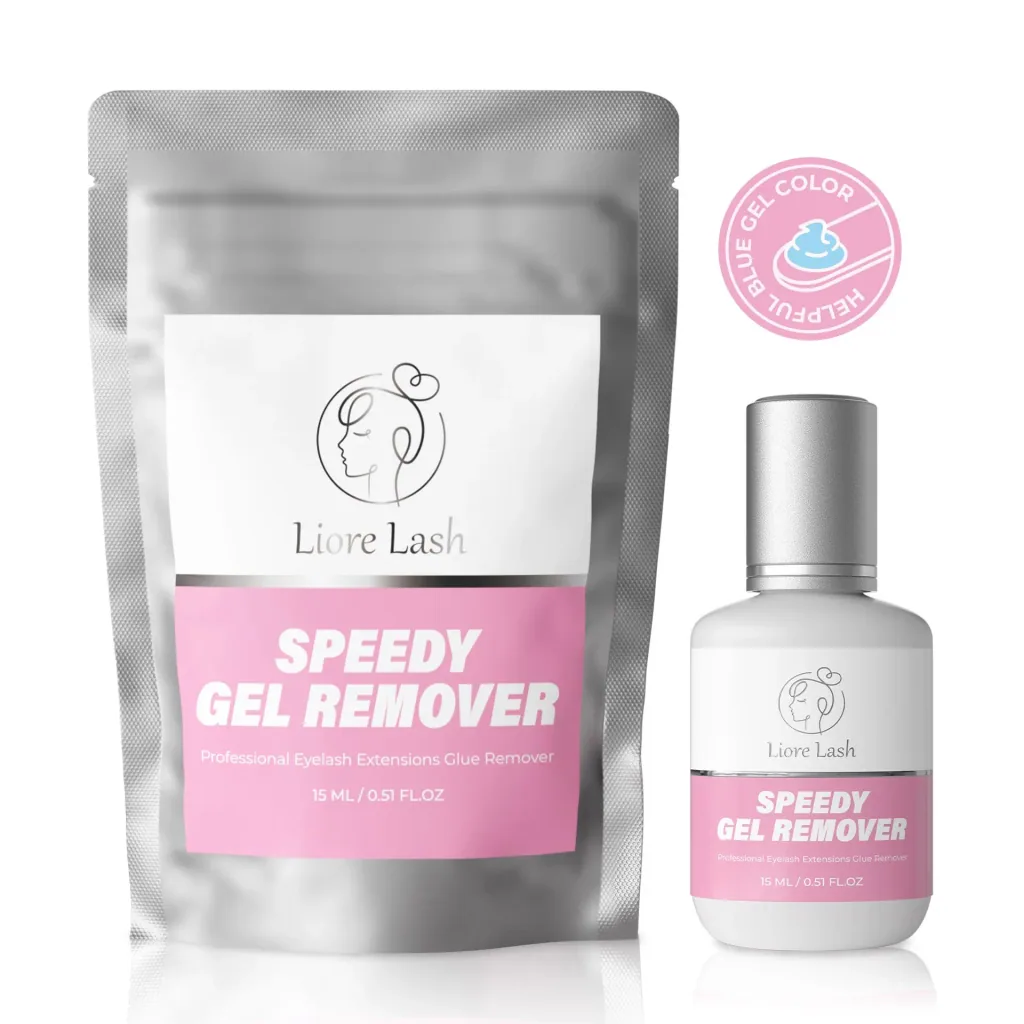 Wimpernverlängerungs-Gel-Remover – Liore Lash Schneller Remover, Schnelle Entfernung von Wimpernkleber in 60 Sekunden, Professionelle Gel-Formel für Wimpernverlängerungen, 15 ml