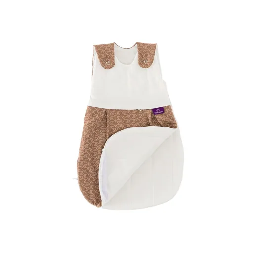 Träumeland Liebmich Baby Schlafsack, Schlummersack, Innenschlafsack - Fische Braun, Grösse: 62/68