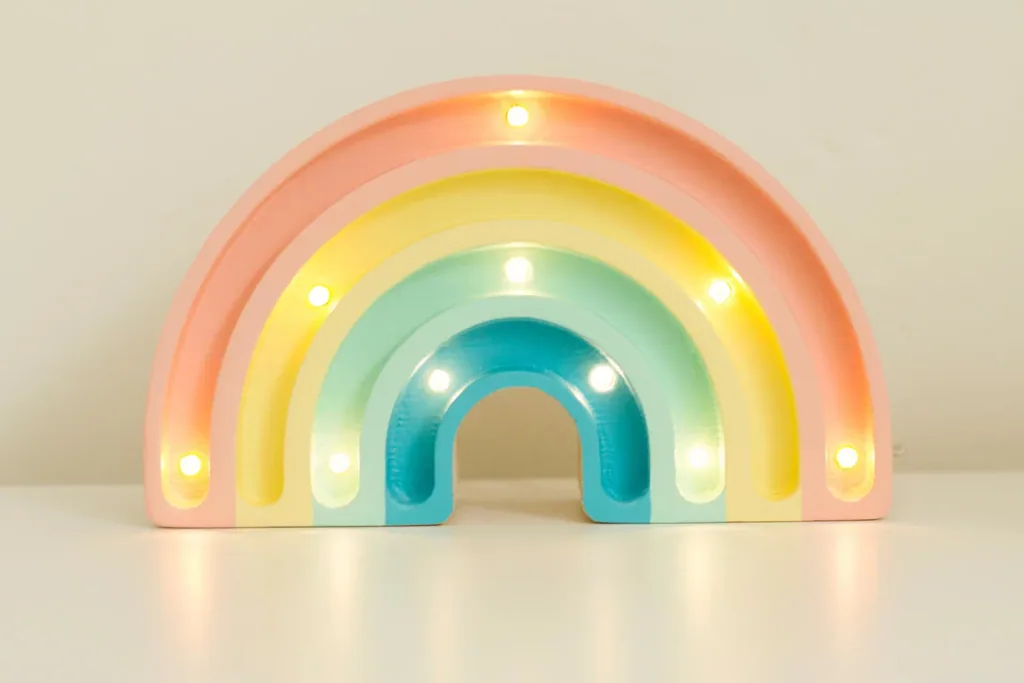 little lights Led Deko Kinderlampe Mini Regenbogen pastell