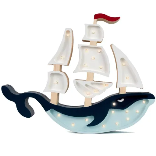 little lights Led Deko Kinderlampe Wal Segelboot