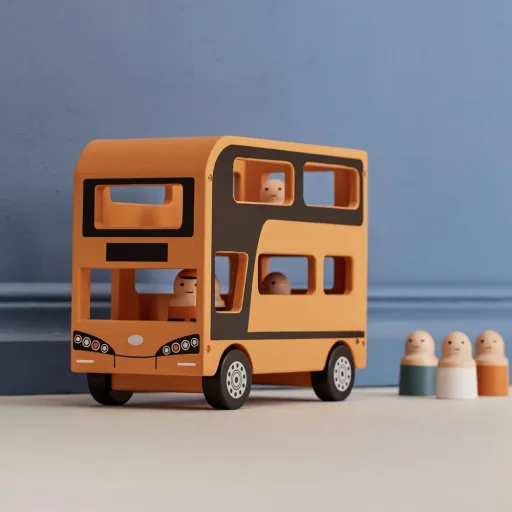 Kids Concept Spielzeug Doppeldecker Bus  Holz