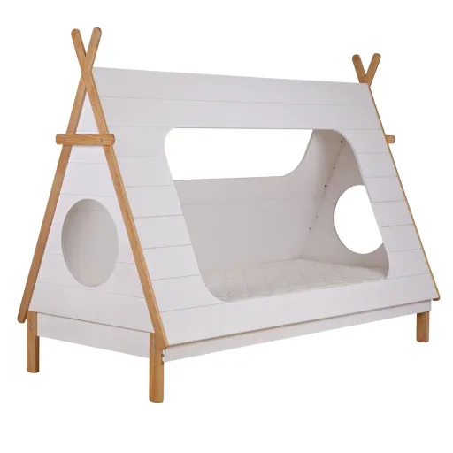 WOOOD - Tipi Bett mit Lattenboden, 163x215x106 cm, Bettschubalde: nein