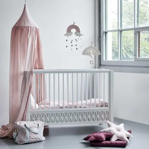 Cam Cam Babybett Harlequin 60 x 120 weiss