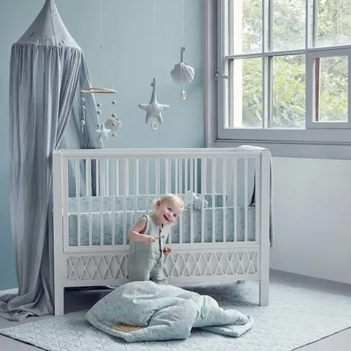 Cam Cam Babybett Harlequin 60 x 120 weiss