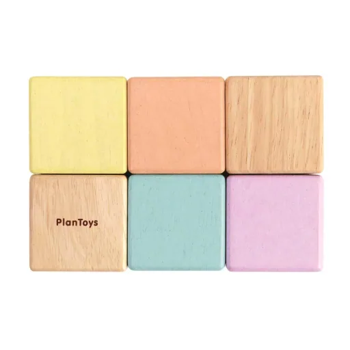 Plan Toys Sinnesklötze Holz pastell