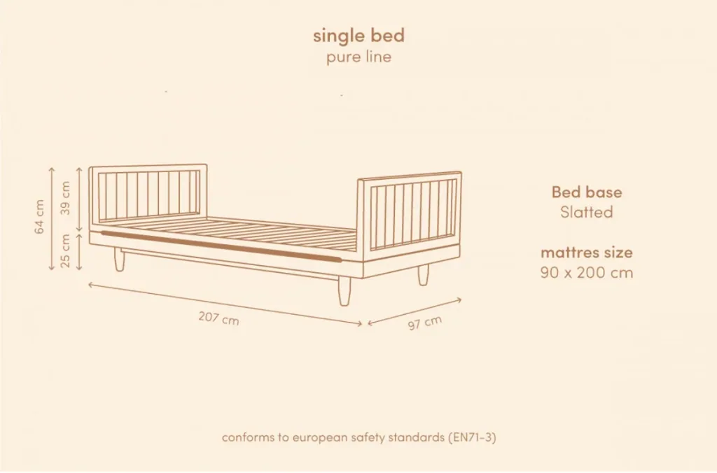 Nobodinoz Einzelbett "Pure" Eiche massiv