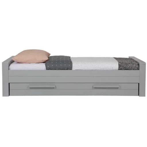 WOOOD - Bett Dennis, betongrau, matt, 53x219x95 cm