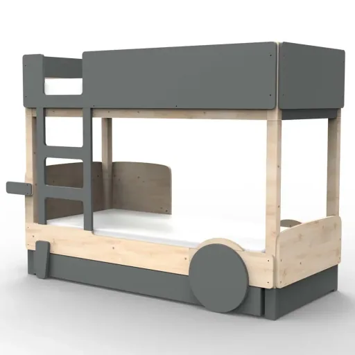 Mathy by Bols Etagenbett "Discovery" mit Bettschublade, Farbe Elemente: basalt grey