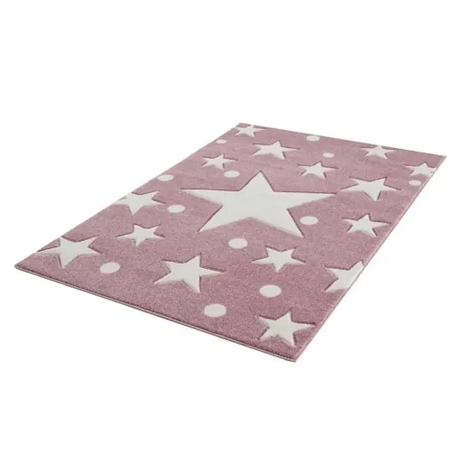 Livone Teppich Estrella Stern & Konfetti rosa, Teppichgrösse: 160 x 230 cm
