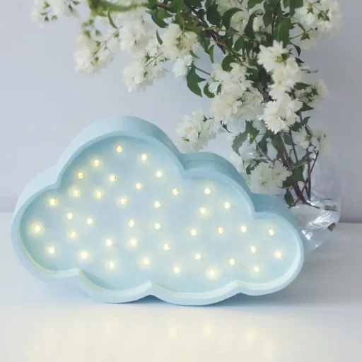little lights Led Deko Kinderlampe Wolke hellblau