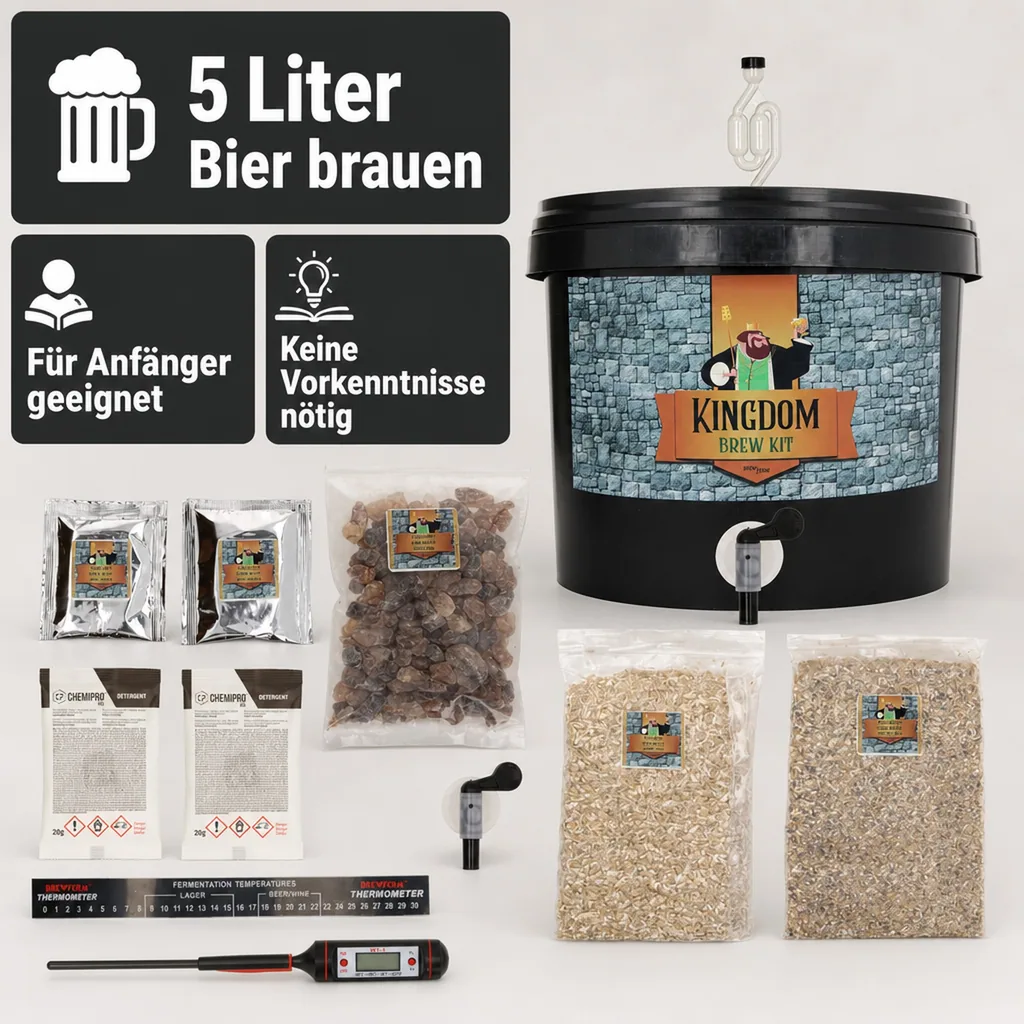 Kingdom Bierbrauset, Brew Kit - Dunkel, Komplette Malzmischung für 5L Bier