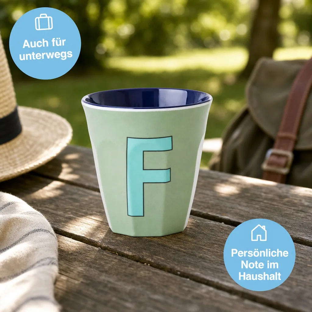 RICE Becher - F, 250 ml, Melamine, Farbe: Khaki