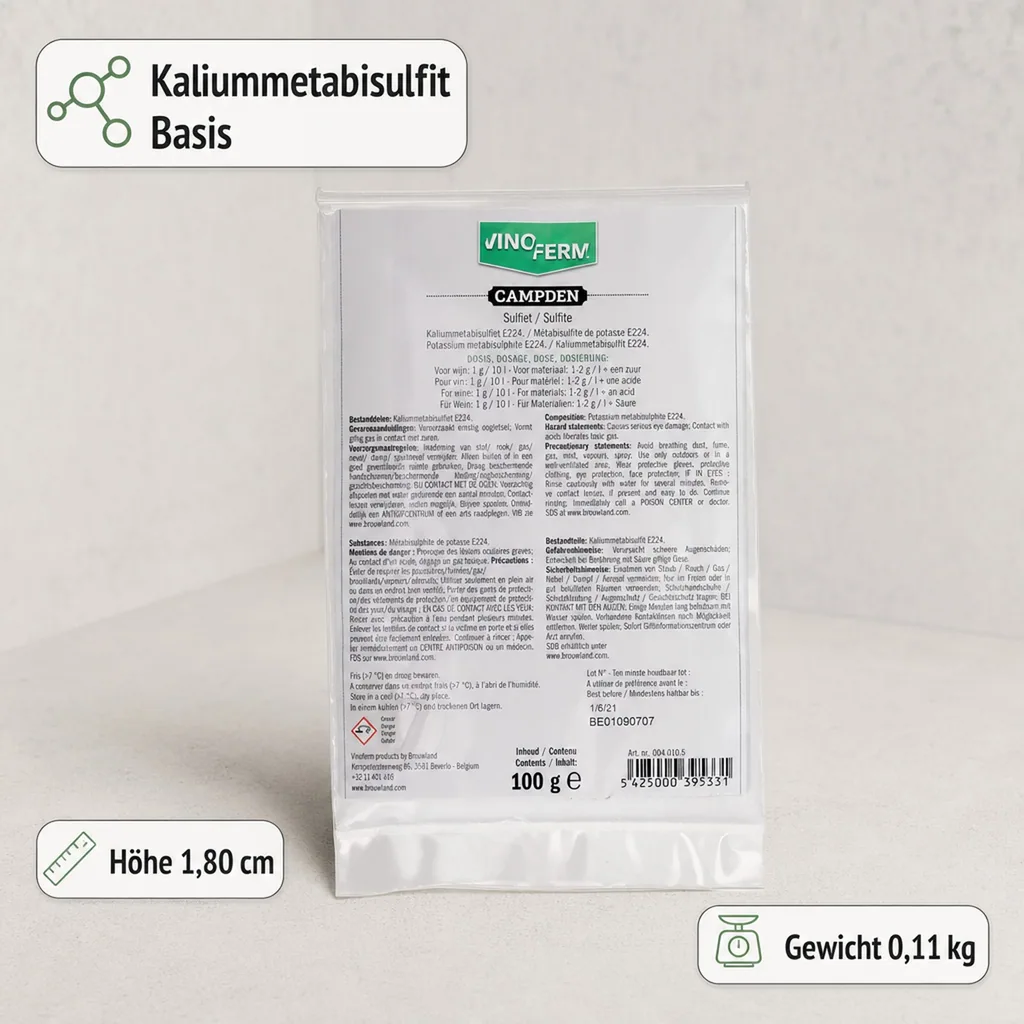Kaliumpyrosulfit - Vinoferm campden 100g