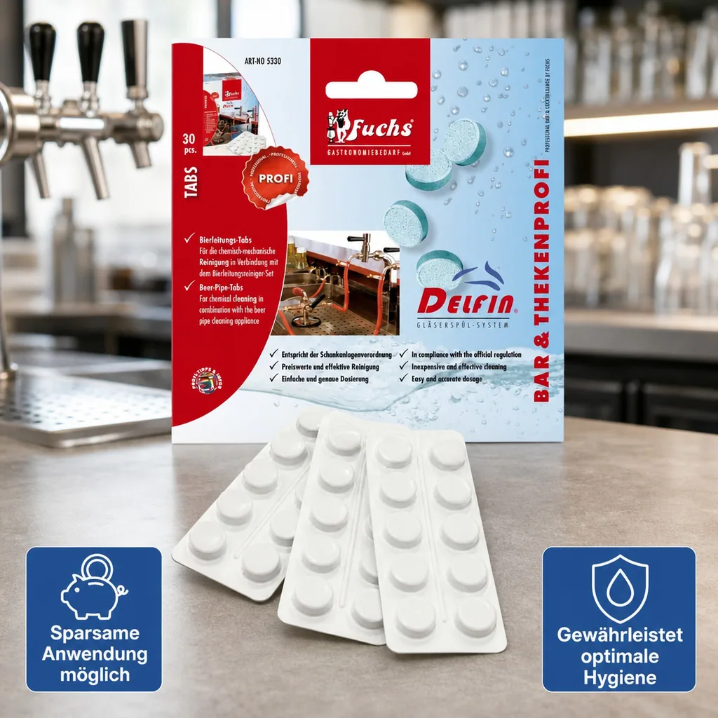 Reinigungsmittel, Reinigungstabs für Bierleitungsreiniger-Set - 30 Stck.