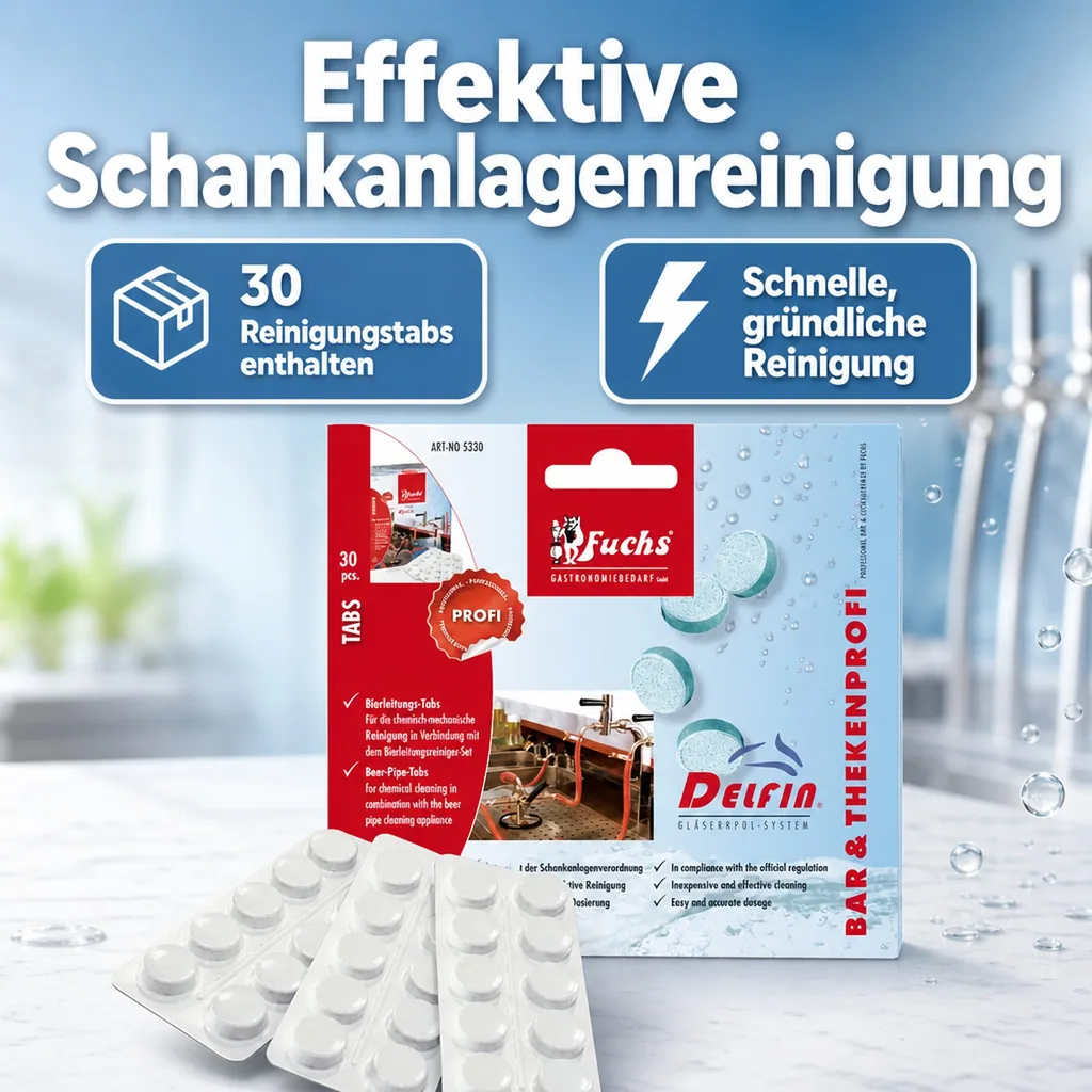 Reinigungsmittel, Reinigungstabs für Bierleitungsreiniger-Set - 30 Stck.
