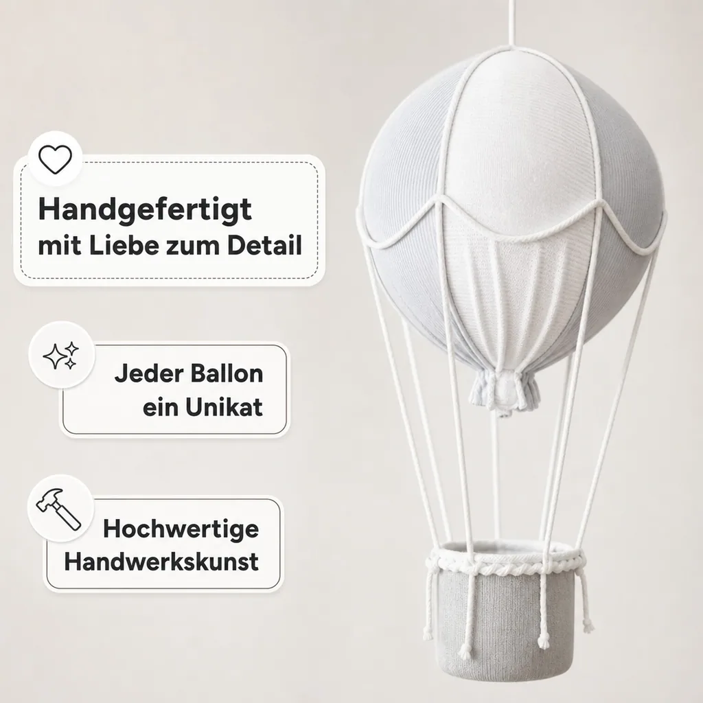 Caramella Deko Heissluftballon blau, Ausführung: klein