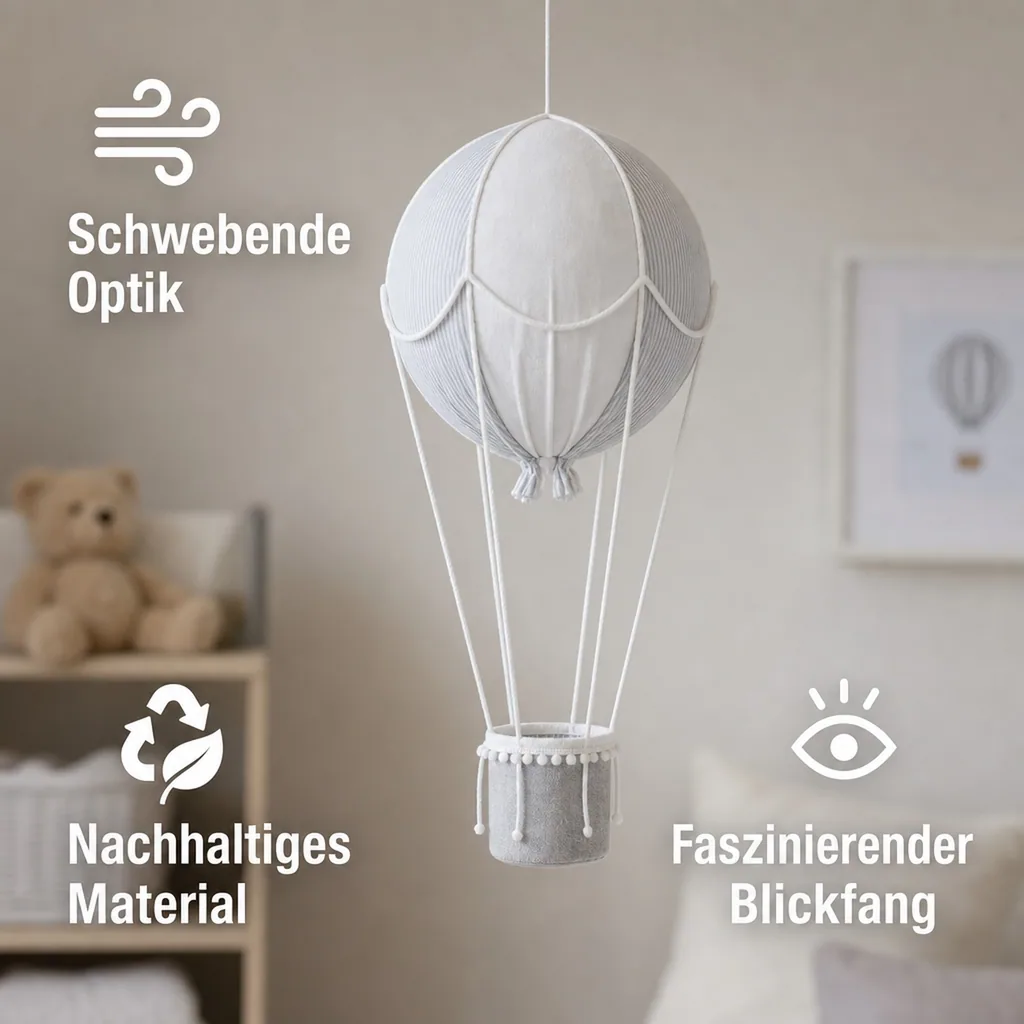 Caramella Deko Heissluftballon blau, Ausführung: klein
