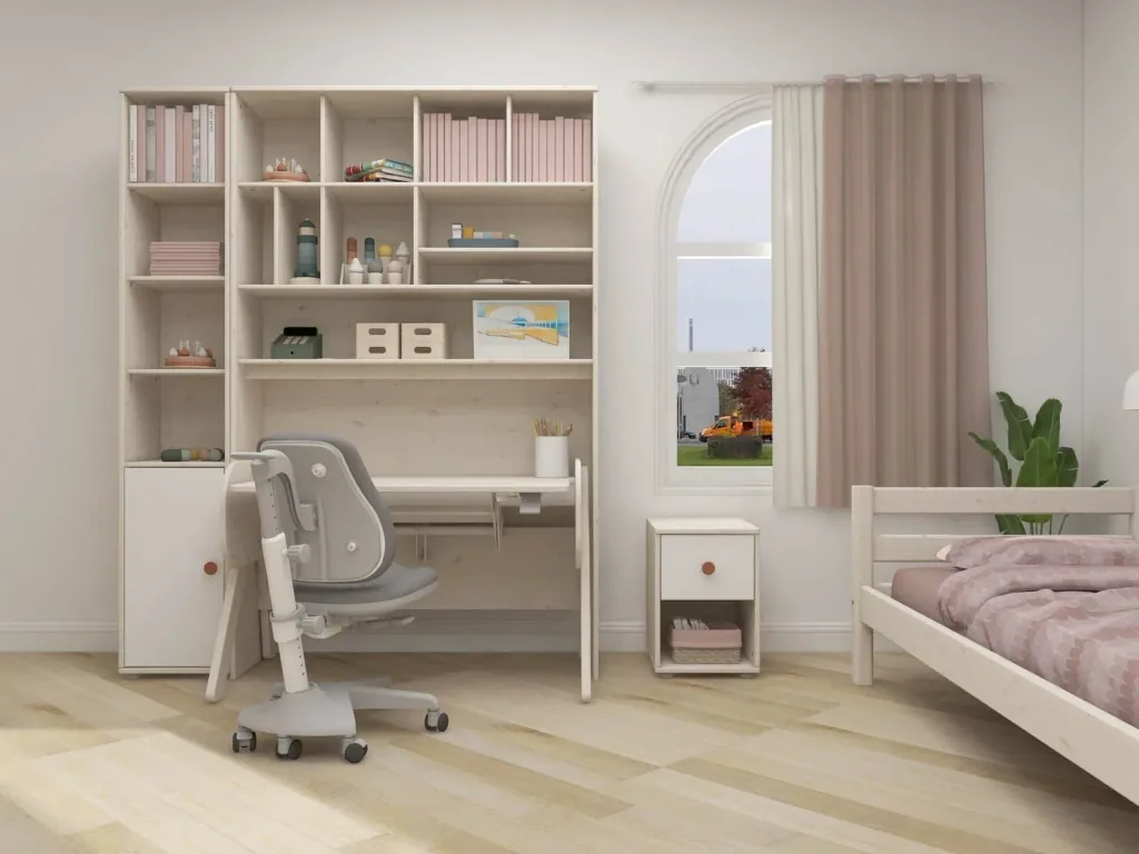 Flexa Kommode - Classic, mit 1 Schublade, 36x51,8 cm, Farbe: Weiß gekalkt / Weiß / Rouge