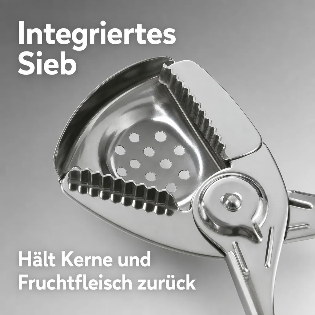 Zitronen- und Limonettenzange mit Sieb aus Edelstahl - Sharp