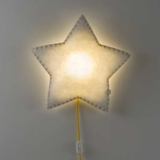 Buokids Softlampe Nachtlicht/Wandlampe Stern, Farbe der Naht: pink; Ausführung: Wandlampe