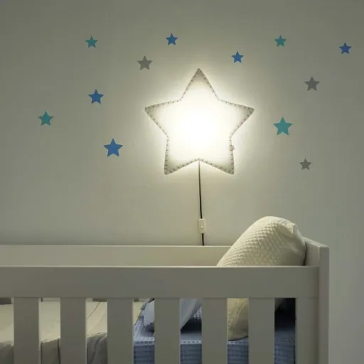 Buokids Softlampe Nachtlicht/Wandlampe Stern, Farbe der Naht: pink; Ausführung: Wandlampe