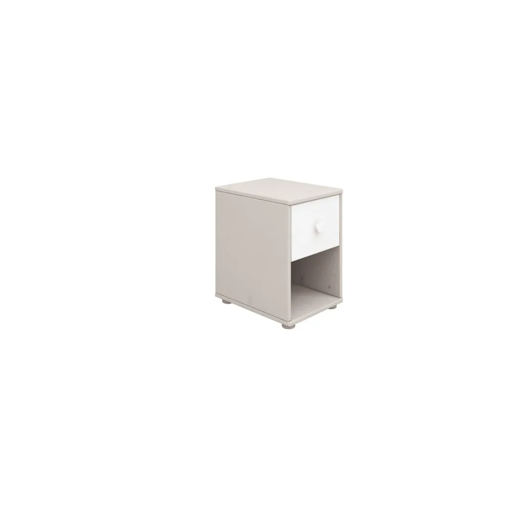 Flexa Kommode - Classic, mit 1 Schublade, 36x51,8 cm, Farbe: Grau gekalkt / Weiß / Weiß
