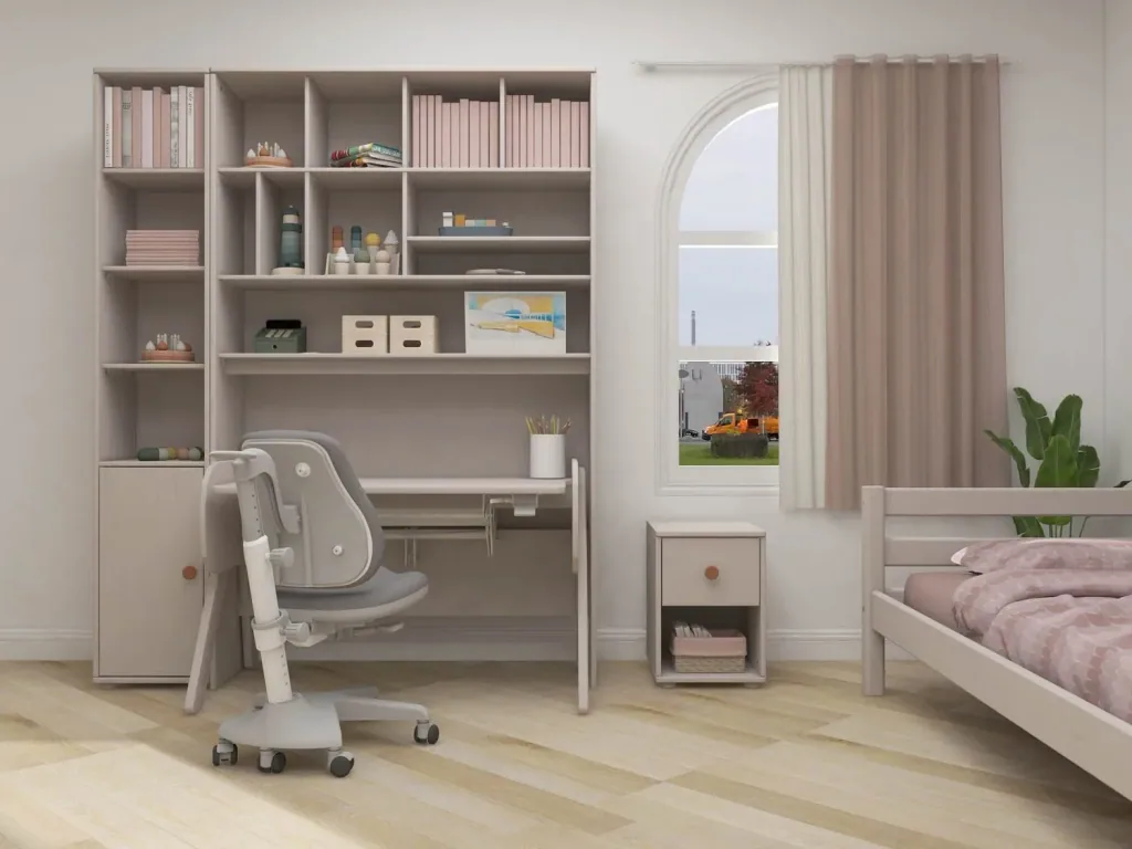 Flexa Kommode - Classic, mit 1 Schublade, 36x51,8 cm, Farbe: Grau gekalkt / Grau gekalkt / Rouge