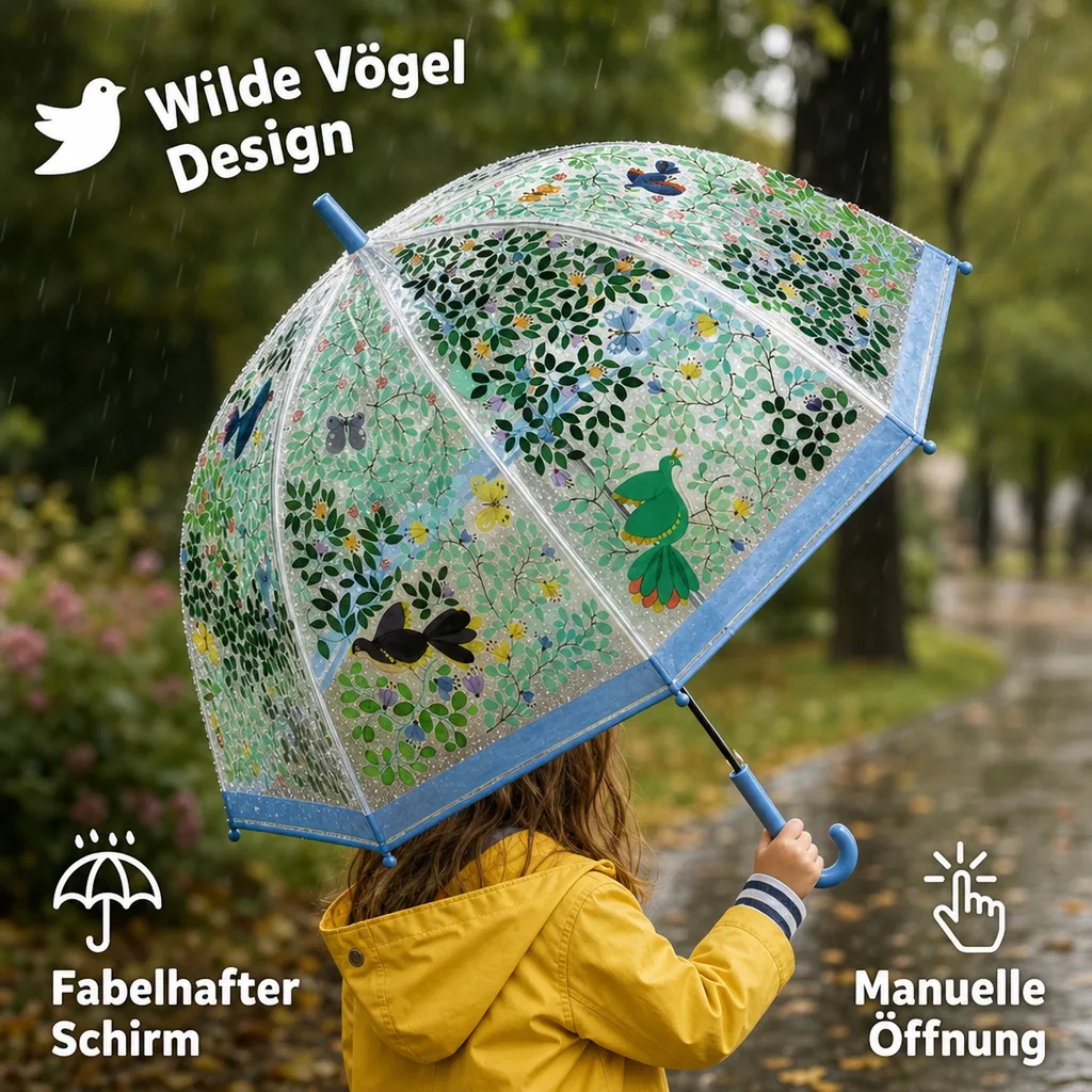 Djeco Regenschirm wilde Vögel