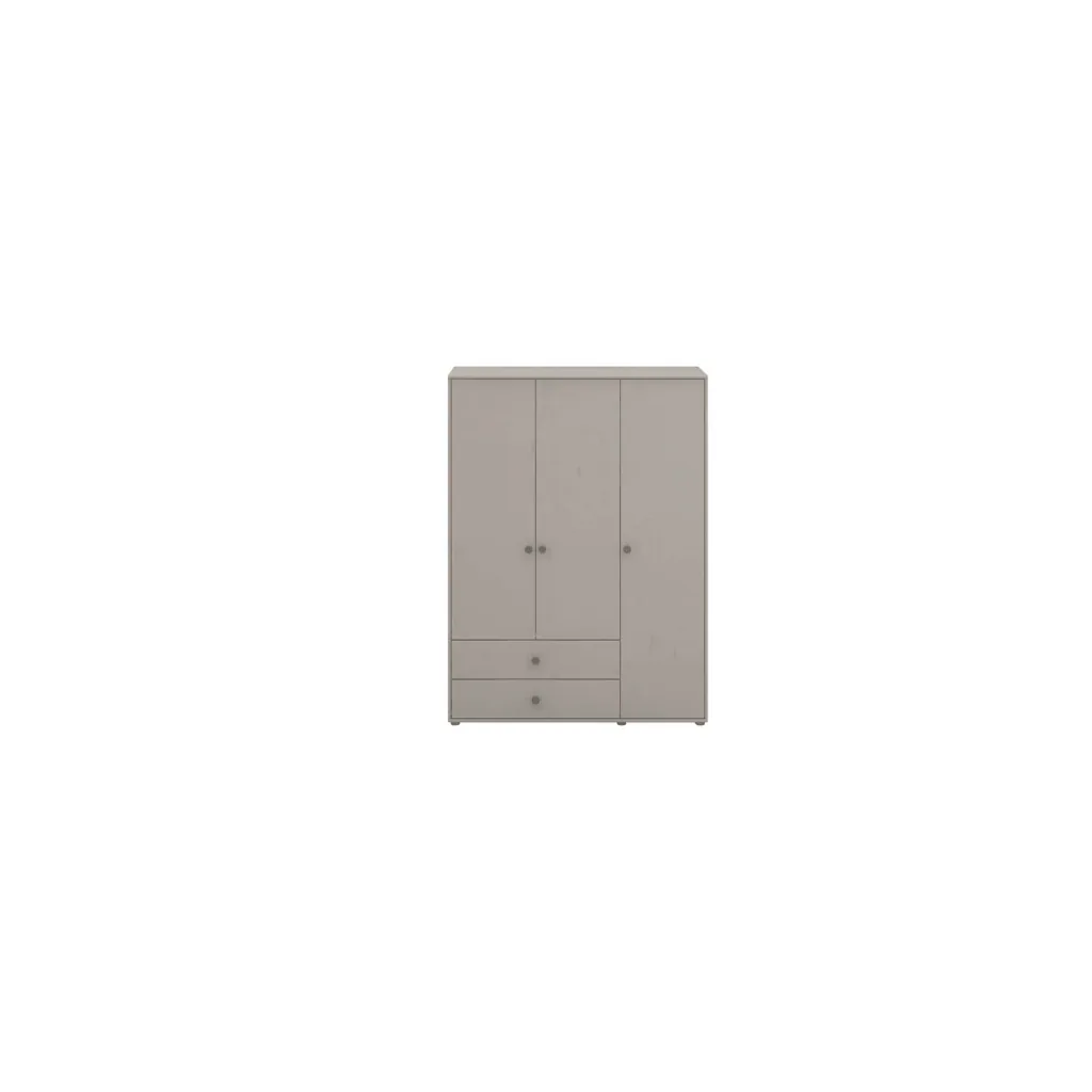 Flexa Kleiderschrank - Classic, 150x202,5 cm, Farbe: Grau gekalkt / Grau gekalkt / Türkis
