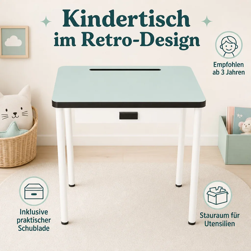 Gambettes Kindertisch/Schreibtisch Regine mint