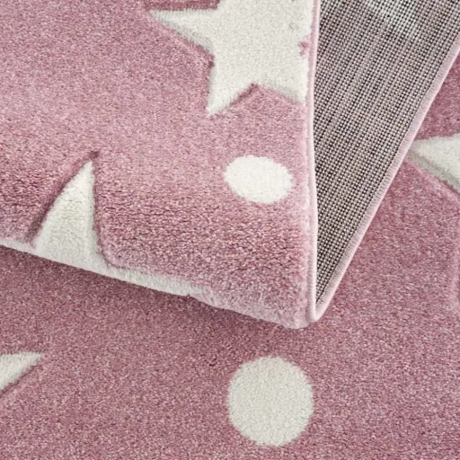 Livone Teppich Estrella Stern & Konfetti rosa, Teppichgrösse: 200 x 300 cm
