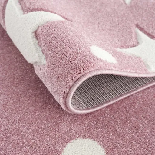 Livone Teppich Estrella Stern & Konfetti rosa, Teppichgrösse: 200 x 300 cm
