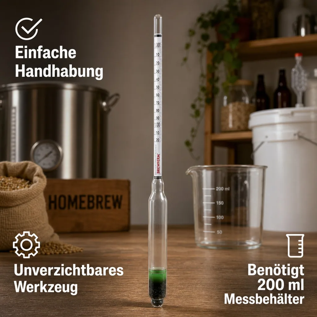 Bierwürzespindel - BREWFERM mit 2 Skalen