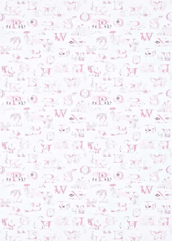 Little Sanderson Abracazoo Tapete Alphabet creme rosa