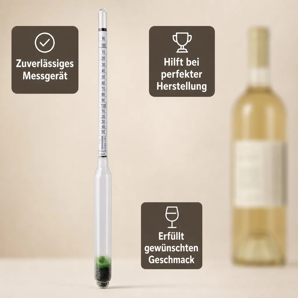 Hydrometer - VINOFERM mit 3 Skalen