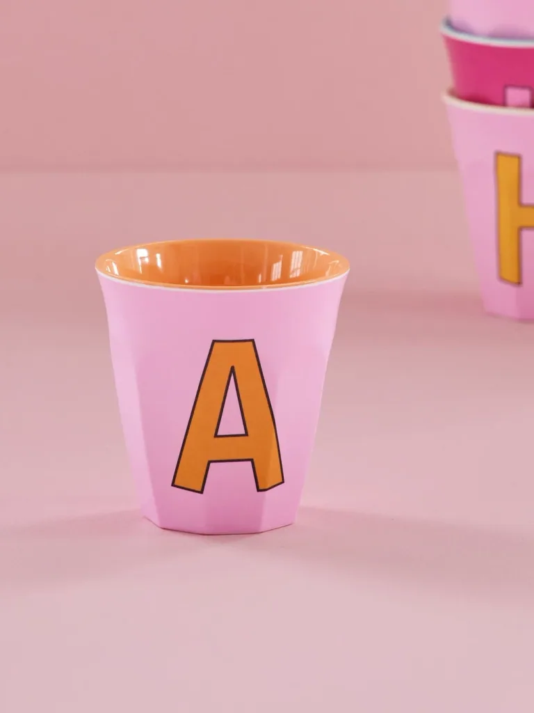 RICE Becher - A, 250 ml, Melamine, Farbe: rosa