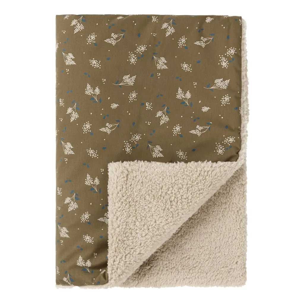 Nobodinoz STORIES Babydecke Neugeborene, 70 x 100 cm, Farbe: Braunflieder