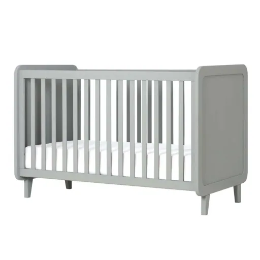 Laurette Babybett 70 x 140 cm Accroche Coeur, Farbe: hellgrau