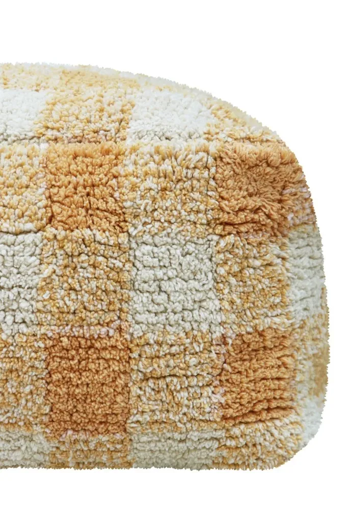 Lorena Canals Pouf, Sitzpouf - Vichy, Farbe: Honey