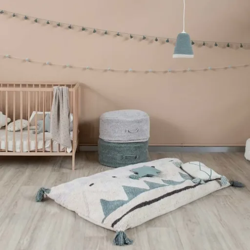 Lorena Canals Sitzpuff "Chill" Vintage blau