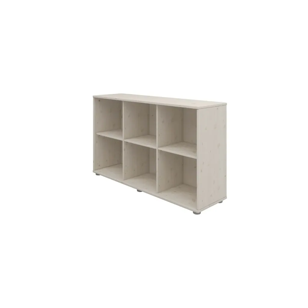 Flexa Bücherregal - Classic, 123,9x74,5 cm, Farbe: Weiß gewaschen