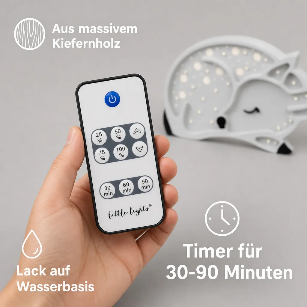 little lights Led Deko Kinderlampe Reh hellgrau