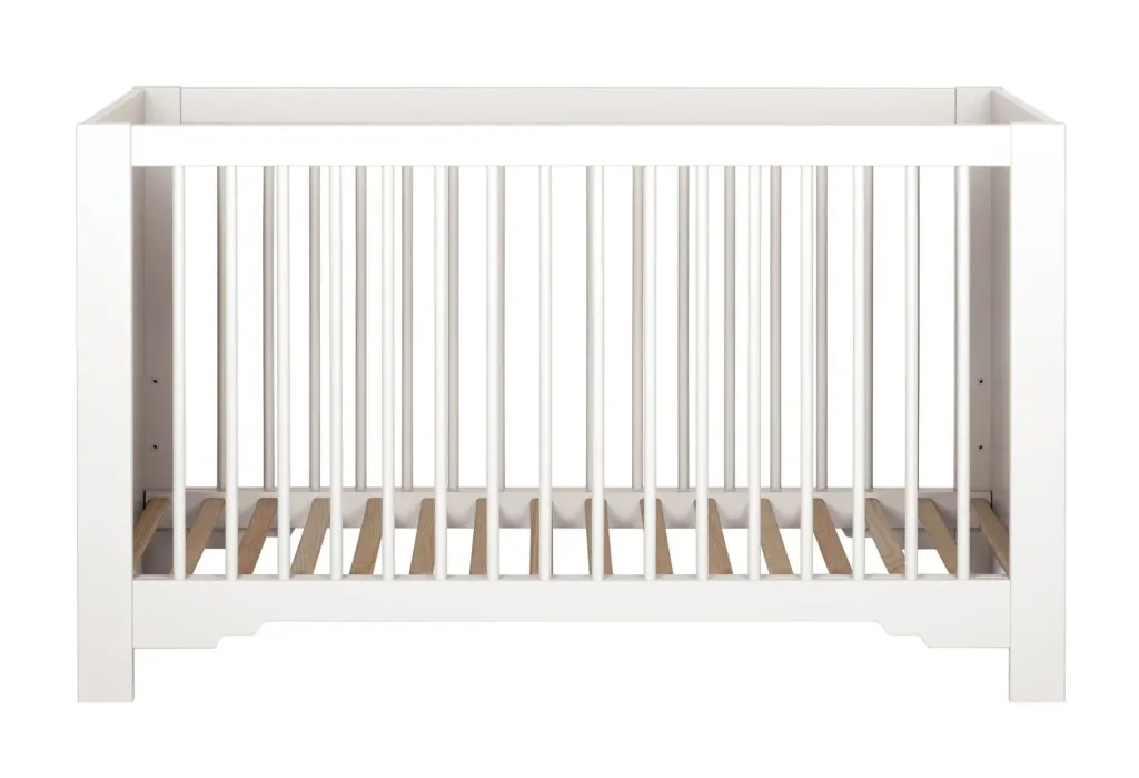 Montmartre Babybett, Kinderbett, Gitterbett - 144 x 75 x 85 cm, Farbe: weiss