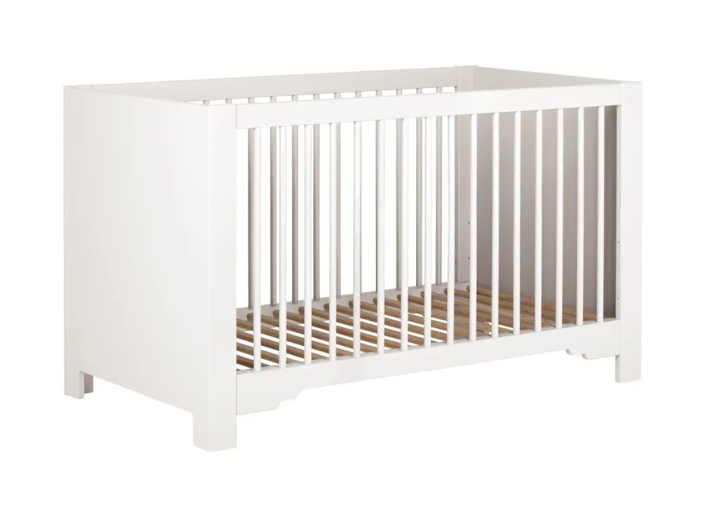 Montmartre Babybett, Kinderbett, Gitterbett - 144 x 75 x 85 cm, Farbe: weiss