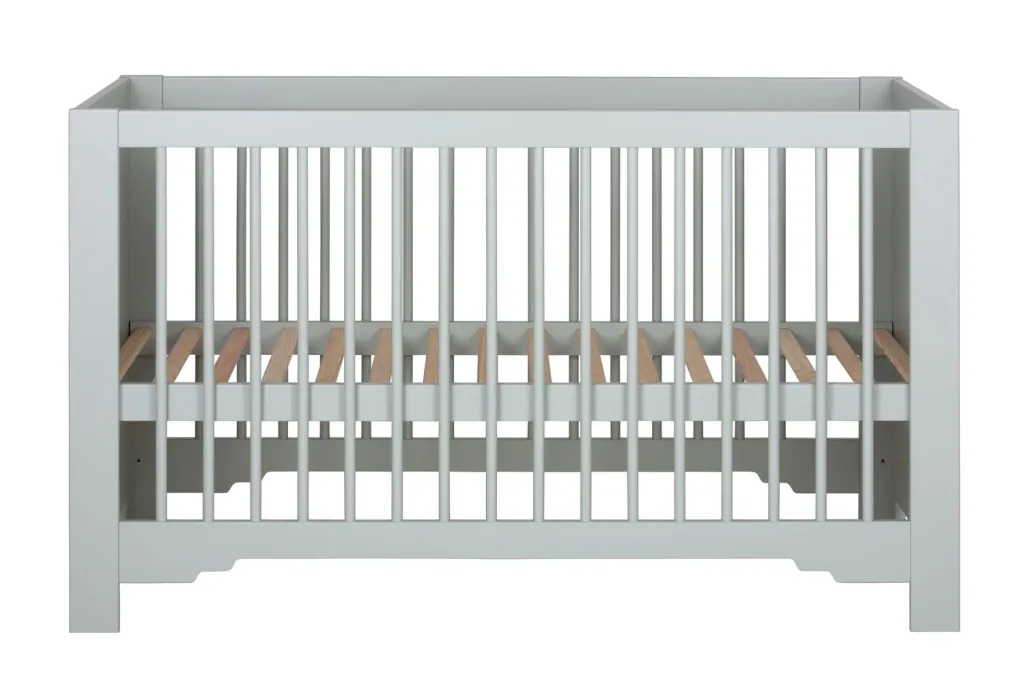 Montmartre Babybett, Kinderbett, Gitterbett - 144 x 75 x 85 cm, Farbe: Salbei grün