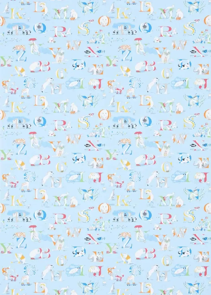 Little Sanderson Abracazoo Tapete Alphabet hellblau