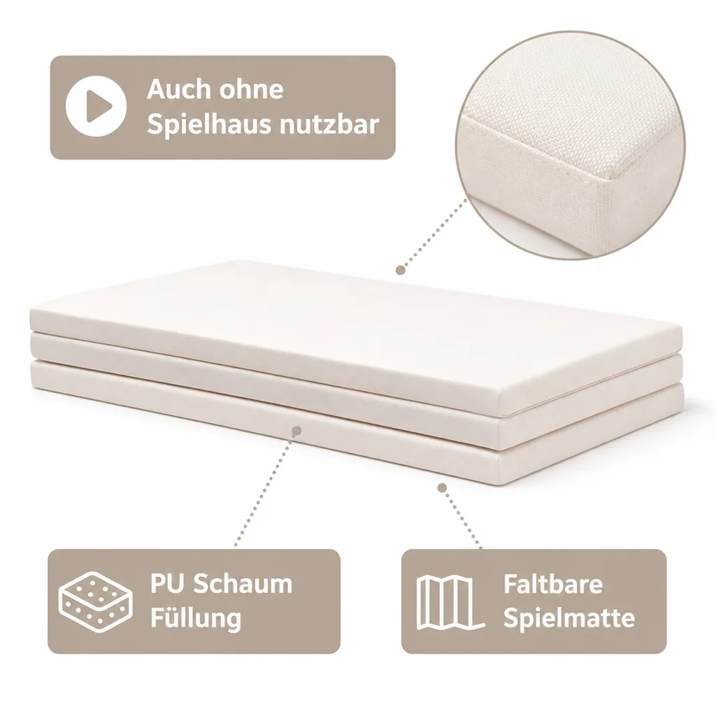 Kids Concept faltbare Spielmatte/Matratze natur