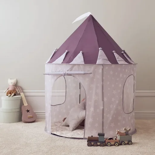 Kids Concept Spielzelt rund Sterne lila