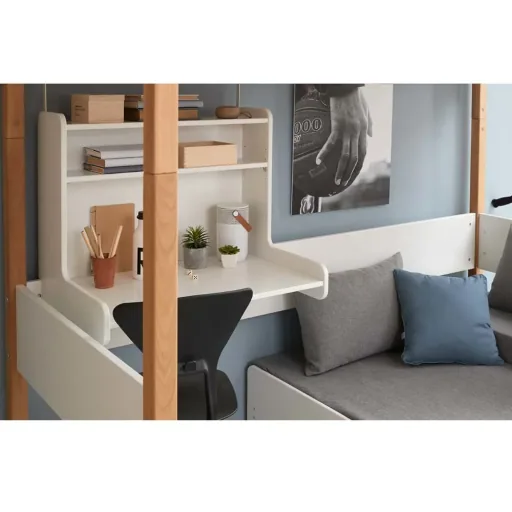 Flexa Nor Hochbett "Casa" weiß / Eiche