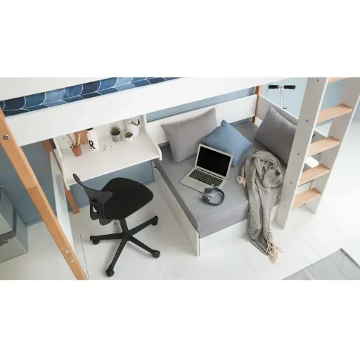Flexa Nor Hochbett "Casa" weiß / Eiche